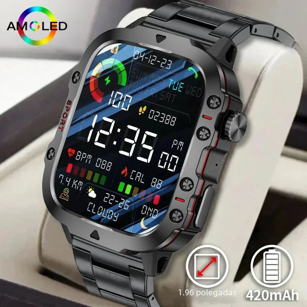 Smartwatch Watches For Women With Gps - นาฬิกาอัจฉริยะสำหรับผู้ชายรุ่น Original Rugged Men รองรับการโทรแบบไร้สาย นาฬิกาฟิตเนส
