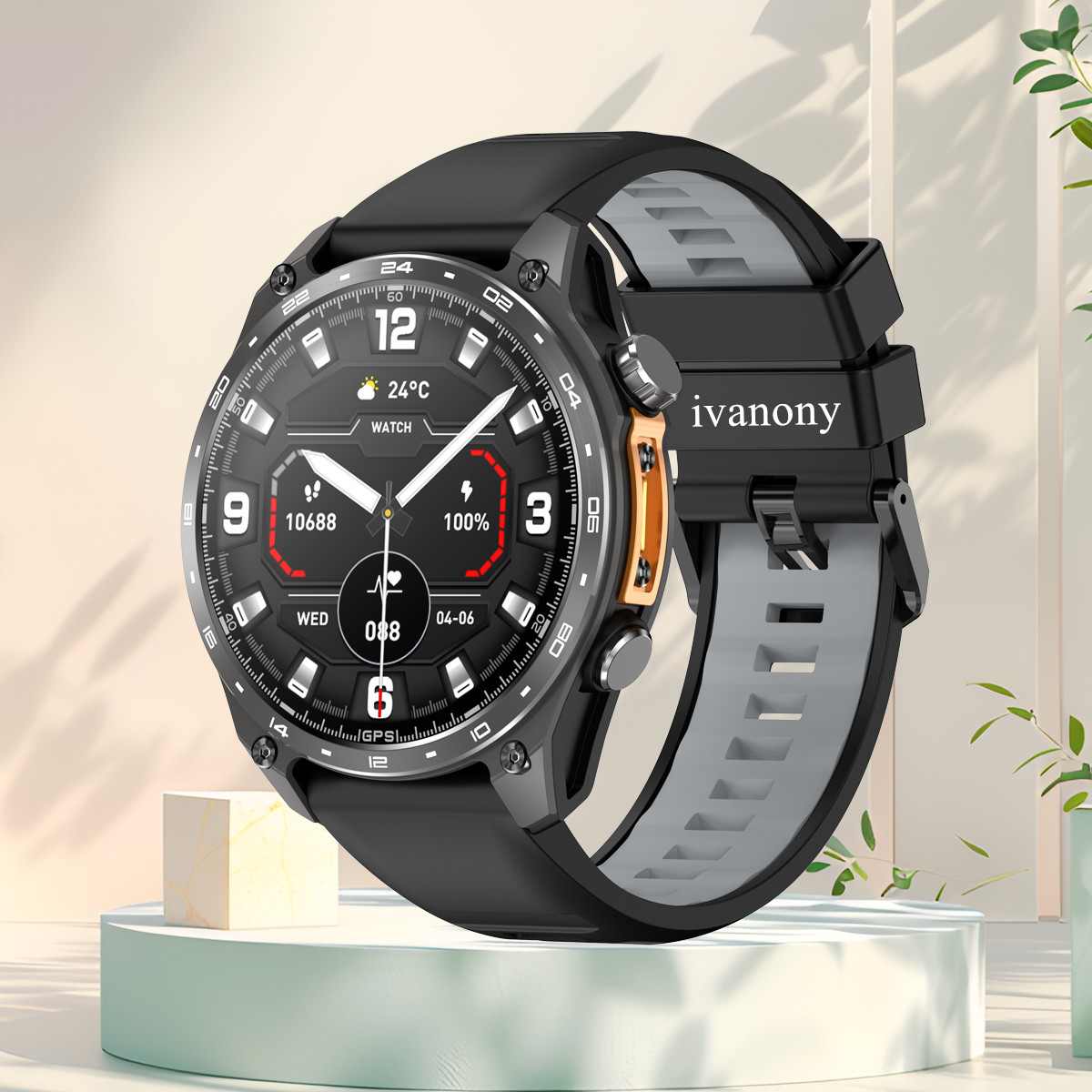 Smartwatch Watch Whatsapp - นาฬิกาสมาร์ทวอทช์กันน้ำ 3ATM สำหรับเล่นกีฬา รองรับการตอบกลับข้อความ Whatsapp โทรผ่านบลูทูธ