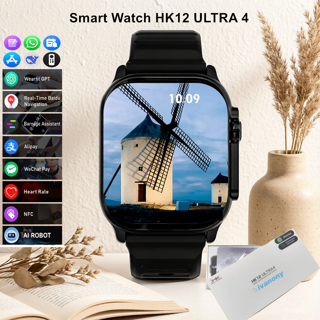 Smartwatch Watch Whatsapp - HK12 Ultra 4 สมาร์ทวอทช์ รองรับการตอบข้อความ Whatsapp