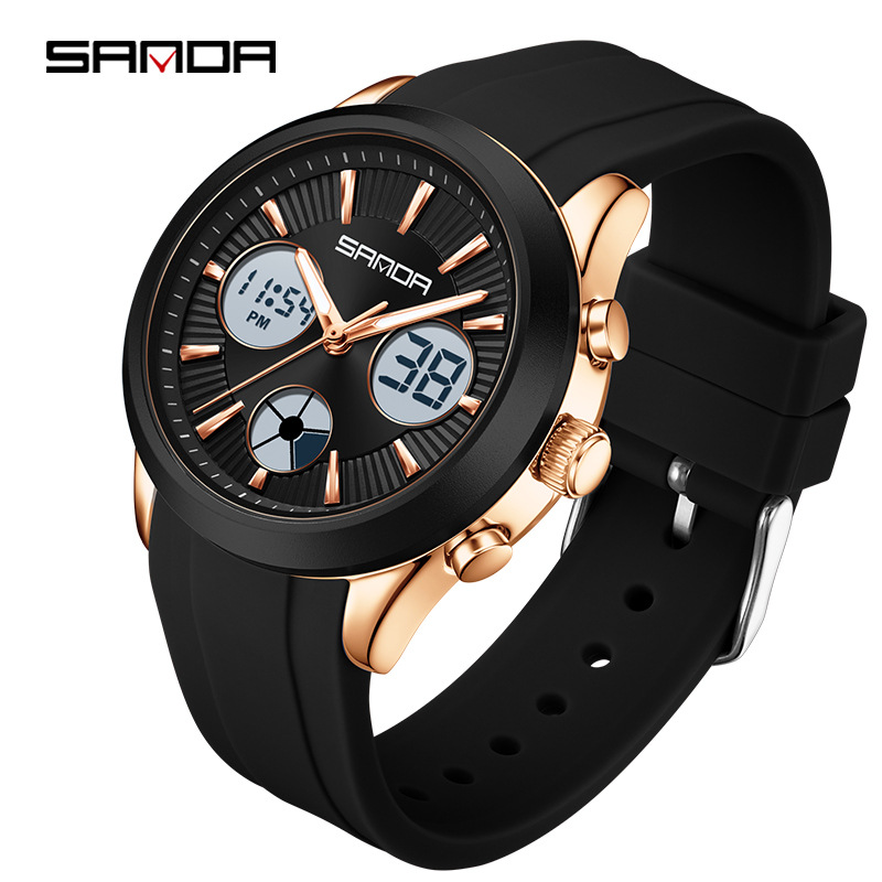 Smartwatch Sports Watches For Women - นาฬิกาอิเล็กทรอนิกส์ SANDA แบบเรืองแสง ใช้งานได้ 3 ชั่วโมง