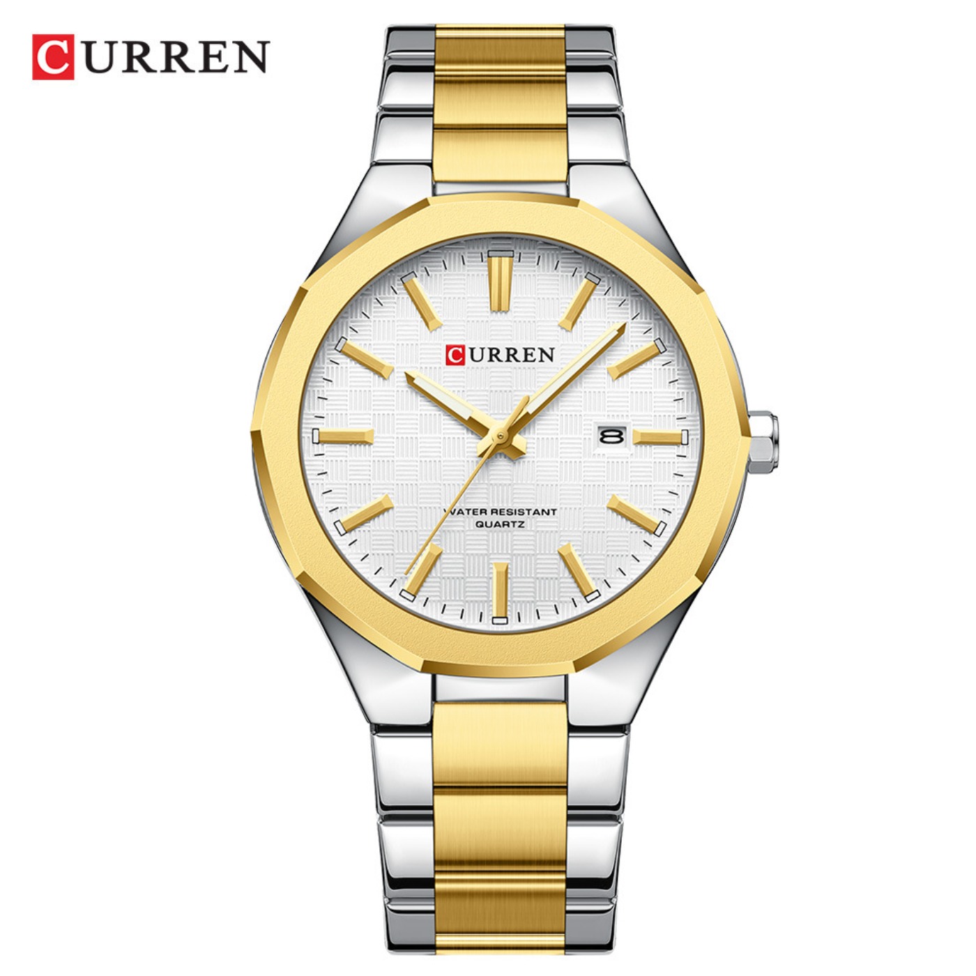 Analog Quartz Watch - CURREN นาฬิกาข้อมือผู้ชายหน้าปัดสีดำเรียบง่ายแฟชั่นมินิมอล 3 เข็มดีไซน์อนาล็อกพร้อมเข็มเรืองแสงนาฬิกาข้อมือของขวัญ