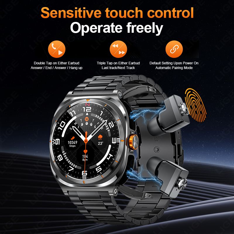 LIGE 2025 นาฬิกาหูฟังไร้สาย 2- - Smartwatch Sports Watches For Women บทวิจารณ์และราคา