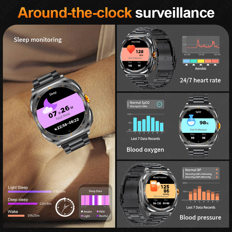 LIGE 2025 นาฬิกาหูฟังไร้สาย 2- - Smartwatch Sports Watches For Women บทวิจารณ์และราคา