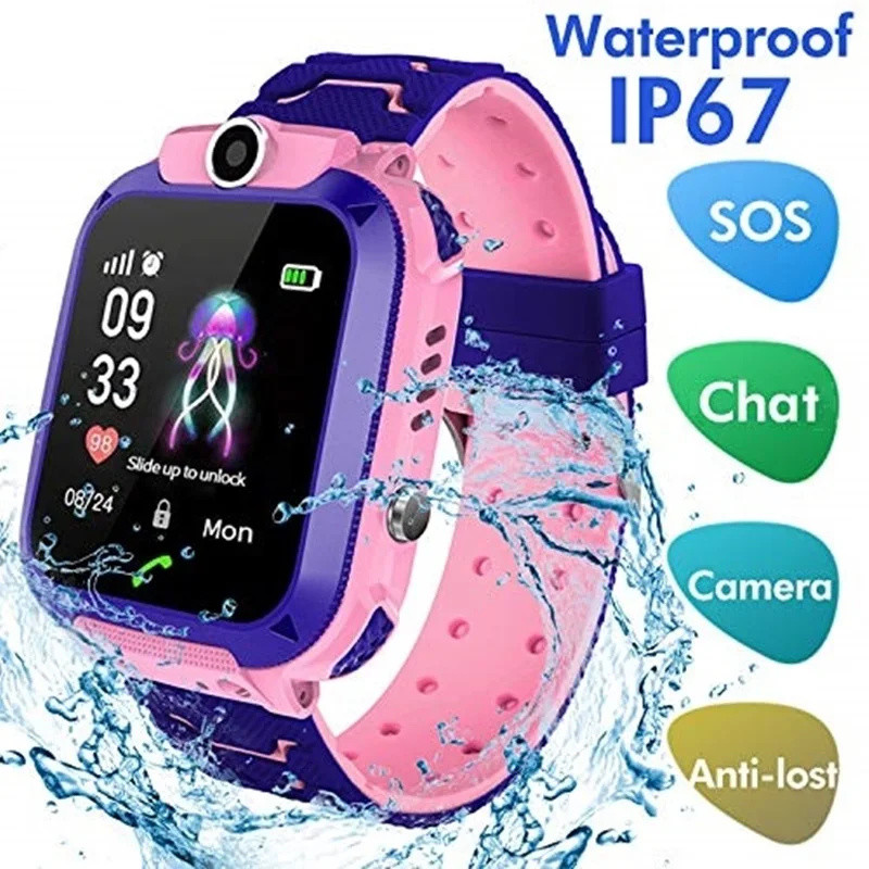 2G เด็กดูสมาร์ท SOS โทรตําแหน่ - Smartwatch Watches Gift For Girls บทวิจารณ์และราคา