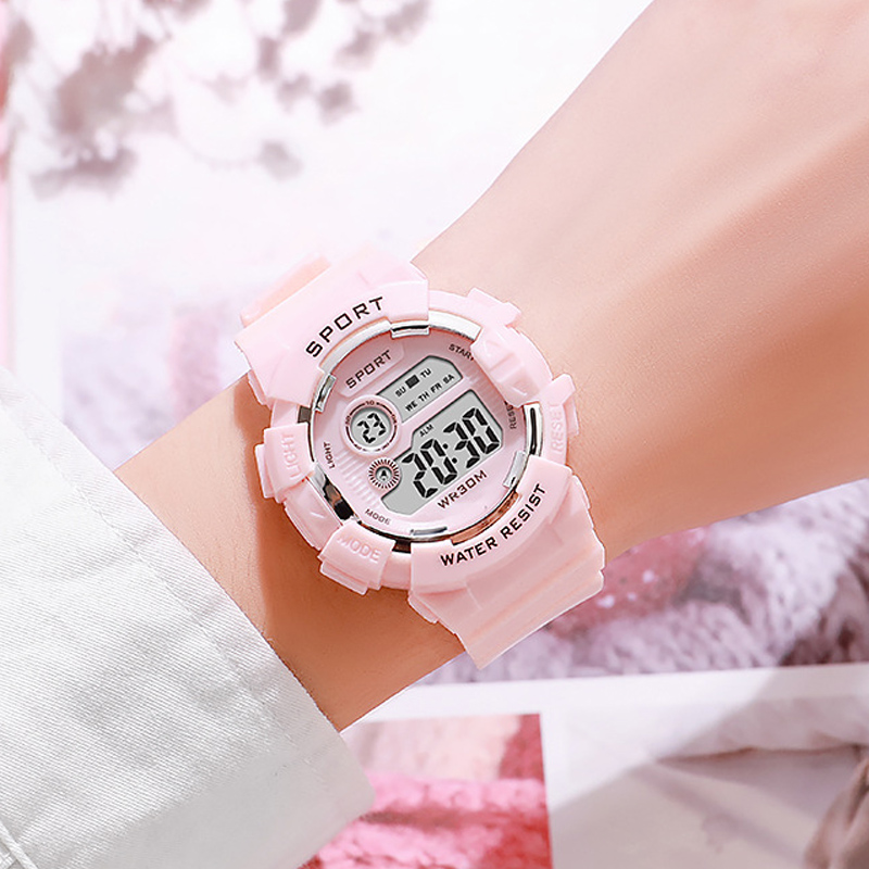 แฟชั่นนาฬิกาเด็กส่องสว่างกันน้ - Smartwatch Watches Gift For Girls บทวิจารณ์และราคา