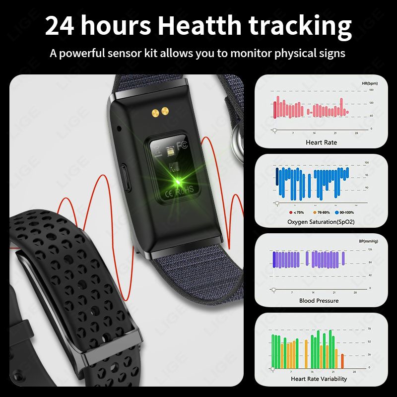 LIGE สมาร์ทวอท์ช Heart Rate เค - Smartwatch Sports Watches For Women บทวิจารณ์และราคา