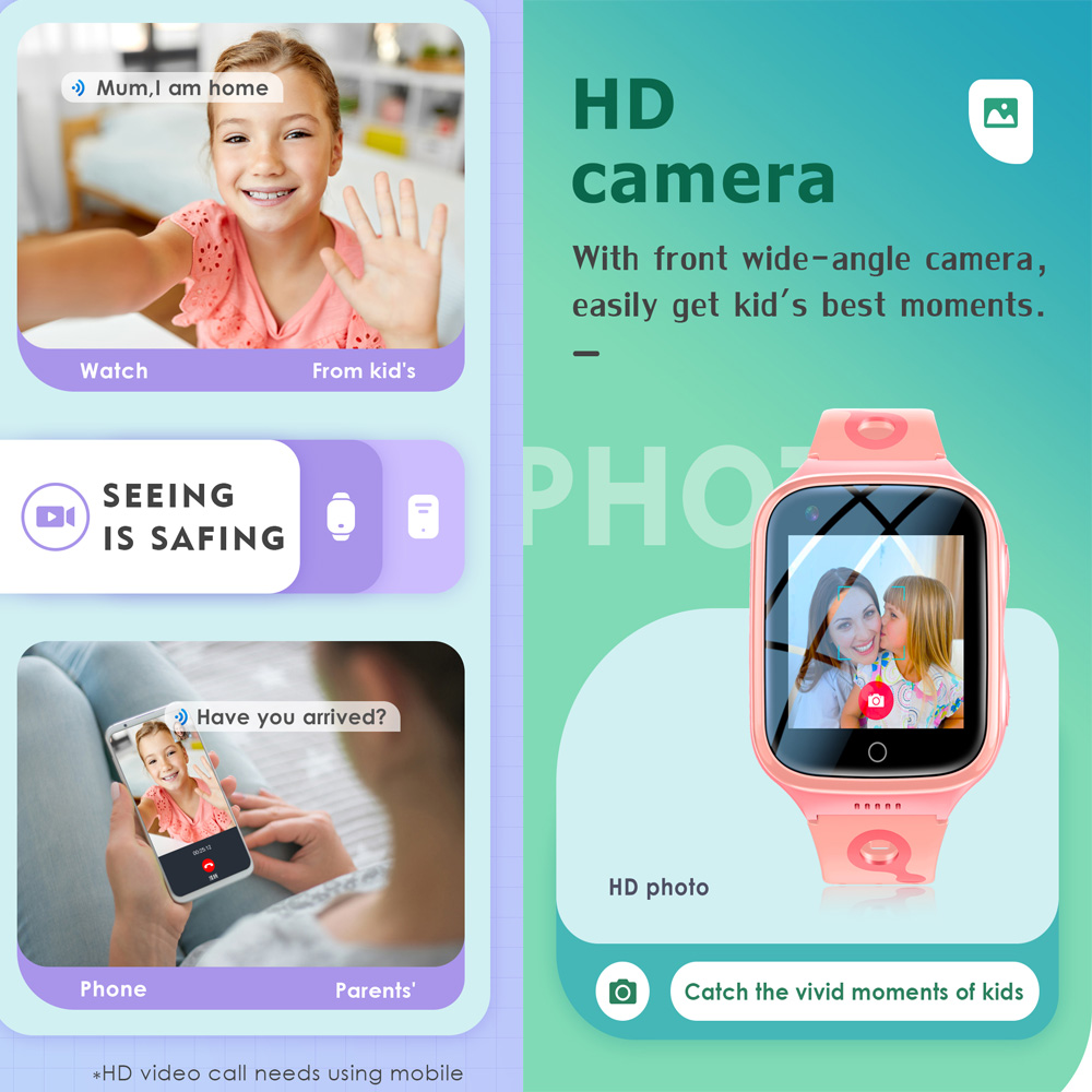 สมาร์ทวอทช์ 4G สำหรับเด็ก GPS  - Smartwatch Watches Gift For Girls บทวิจารณ์และราคา