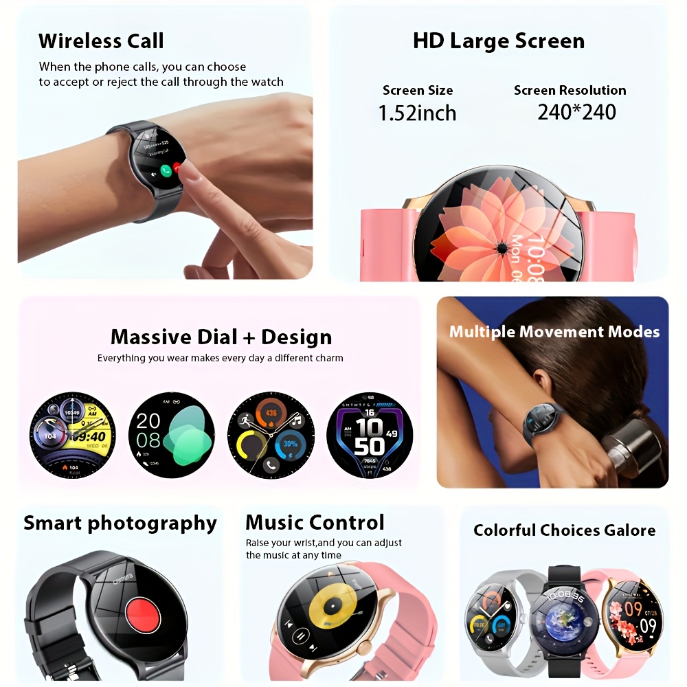 LAXASFIT 2026 สมาร์ทวอทช์ หน้า - Smartwatch Sports Watches For Women บทวิจารณ์และราคา