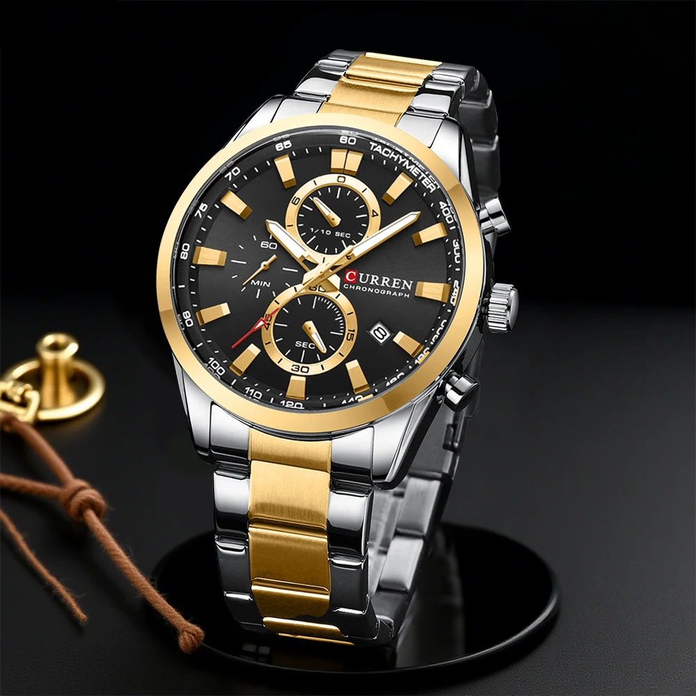 CURREN ลำลองควอตซ์โครโนสปอร์ตน - Analog Quartz Watch บทวิจารณ์และราคา