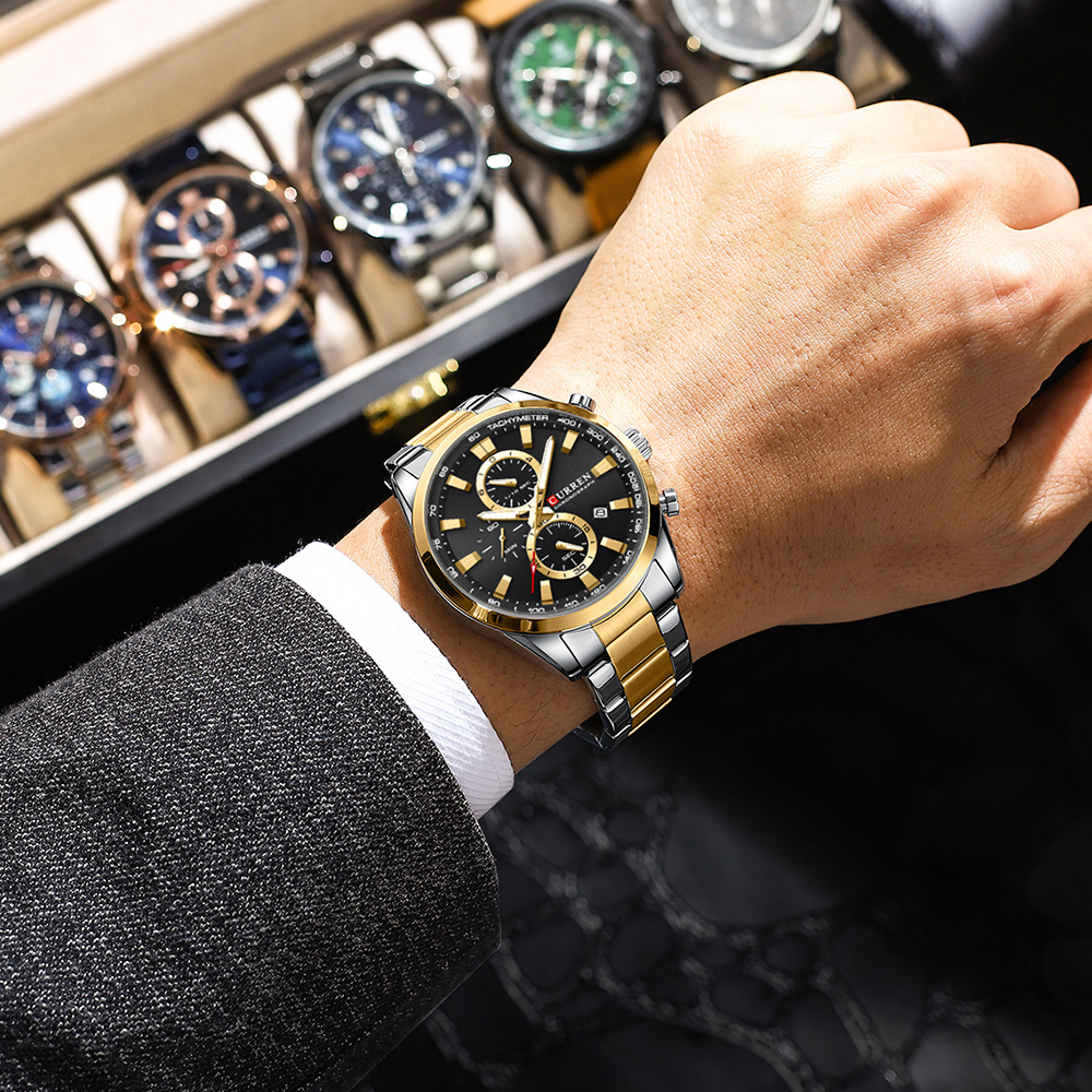 CURREN ลำลองควอตซ์โครโนสปอร์ตน - Analog Quartz Watch บทวิจารณ์และราคา