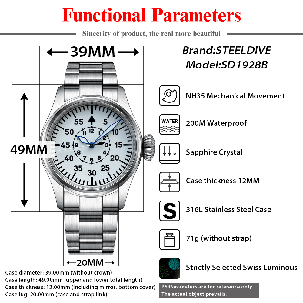 Steeldive ใหม่นาฬิกาข้อมือ SD1 - Seiko Watch Prospex บทวิจารณ์และราคา
