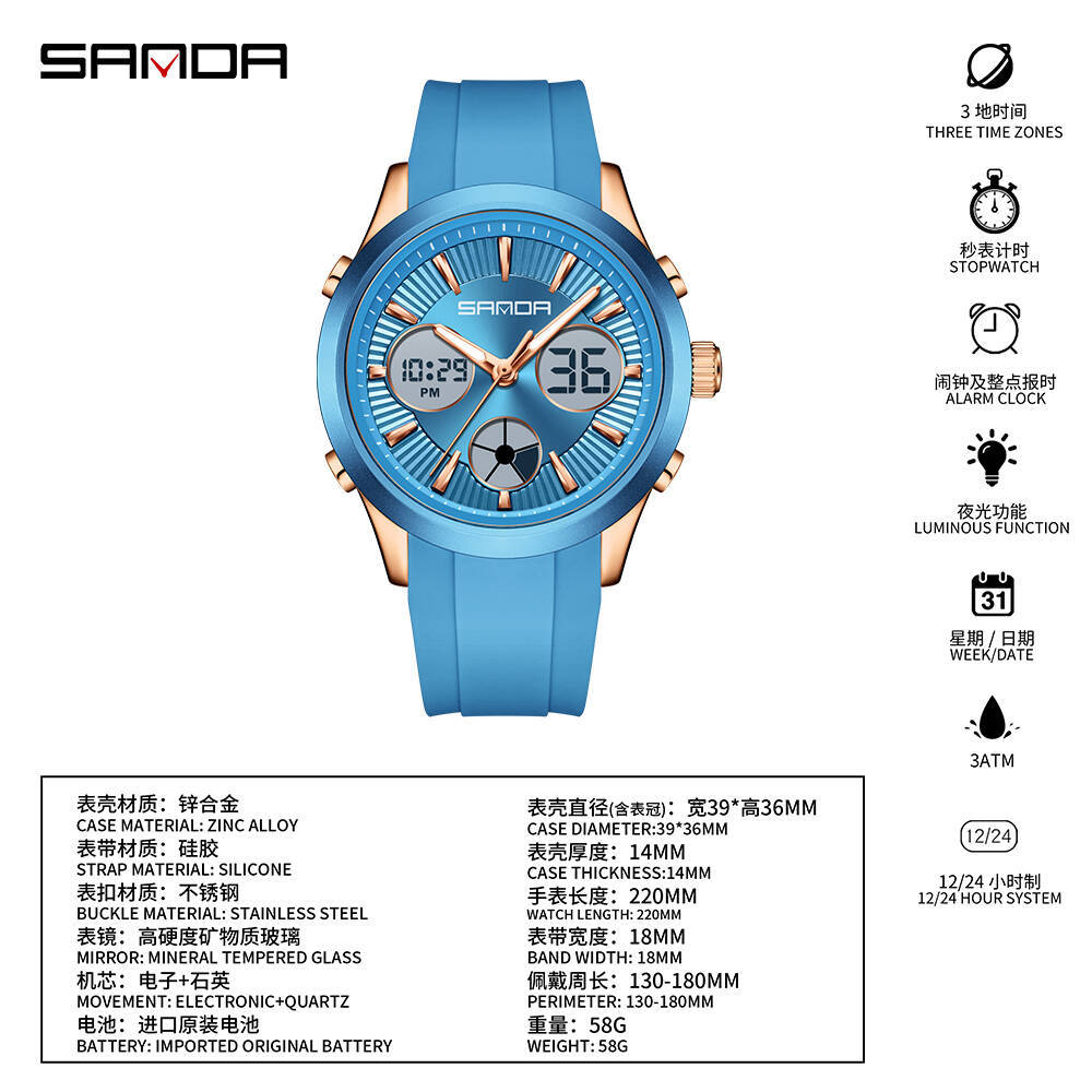 นาฬิกาอิเล็กทรอนิกส์ SANDA แบบ - Smartwatch Sports Watches For Women บทวิจารณ์และราคา