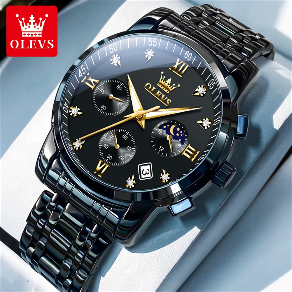 OLEVS นาฬิกาผู้ชายยอดนิยมสแตนเ - Analog Quartz Watch บทวิจารณ์และราคา
