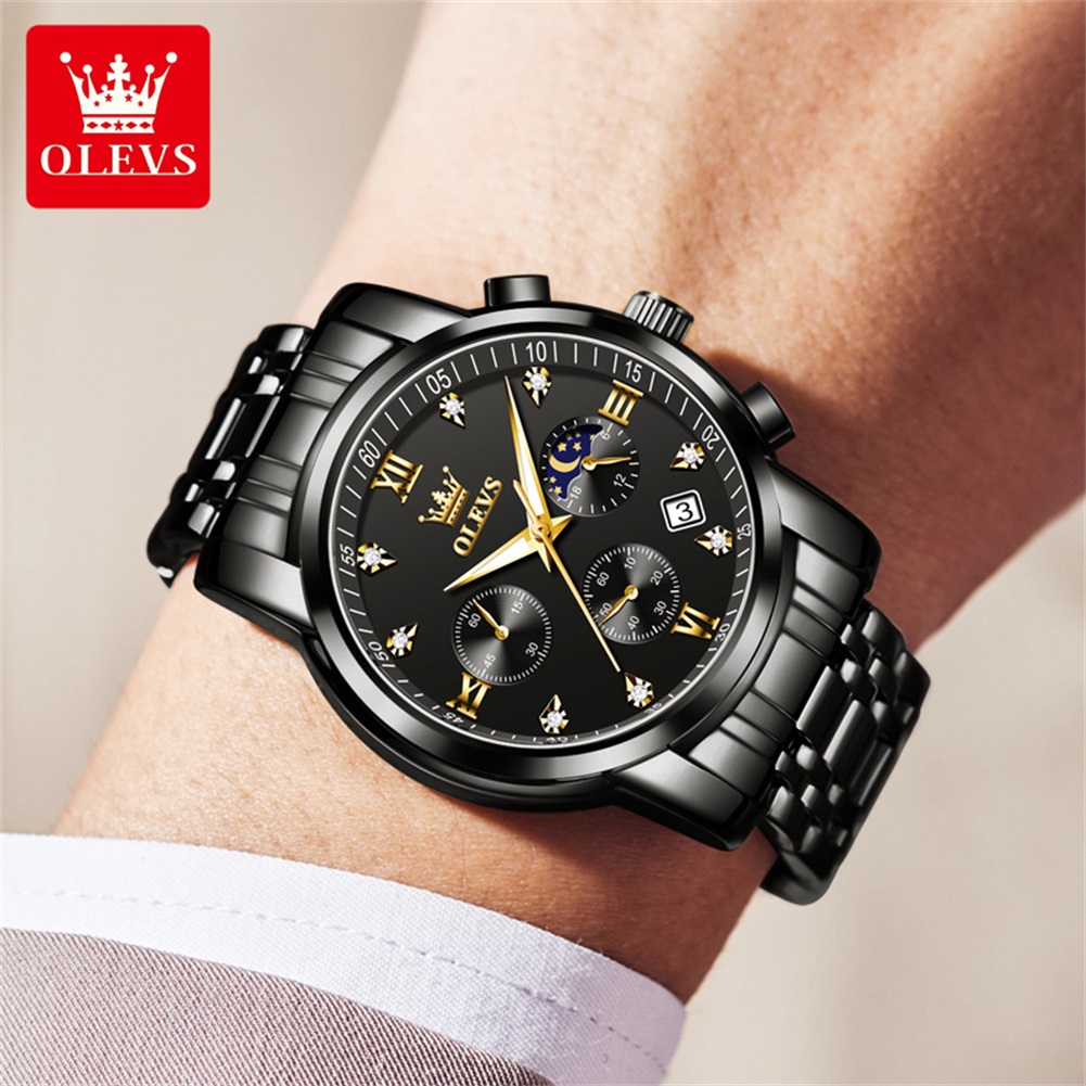 OLEVS นาฬิกาผู้ชายยอดนิยมสแตนเ - Analog Quartz Watch บทวิจารณ์และราคา