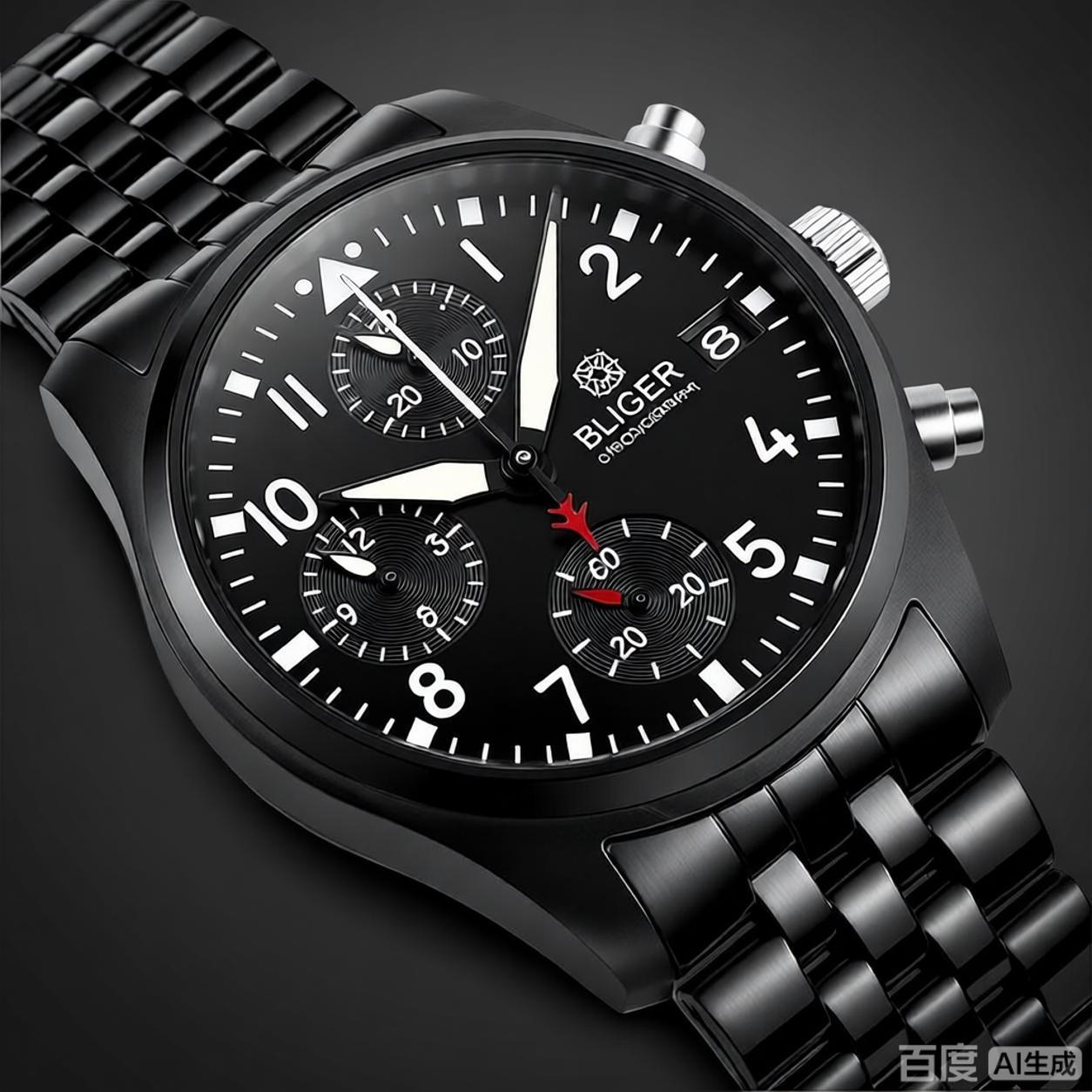 BLIGER ฟูลแบล็ค บรัช 38 มม. VK - Analog Quartz Watch บทวิจารณ์และราคา