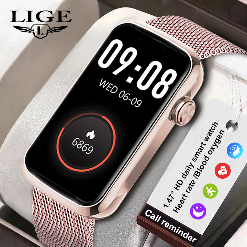 นาฬิกาอัจฉริยะ LIGE 1.47 นิ้ว  - Smartwatch Ladies Watches For Women บทวิจารณ์และราคา