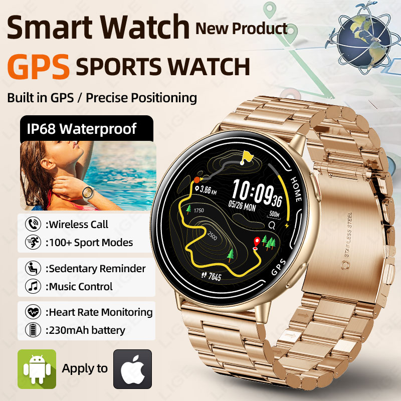 LIGE GPS สมาร์ทวอทช์การตรวจสอบ - Smartwatch Watches For Women With Gps บทวิจารณ์และราคา