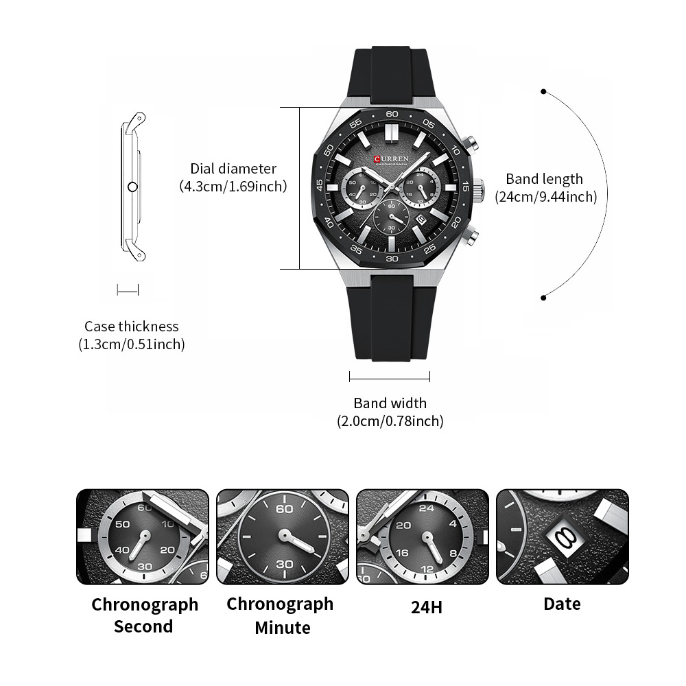 นาฬิกาข้อมือแฟชั่นลำลองสำหรับผ - Analog Quartz Watch บทวิจารณ์และราคา