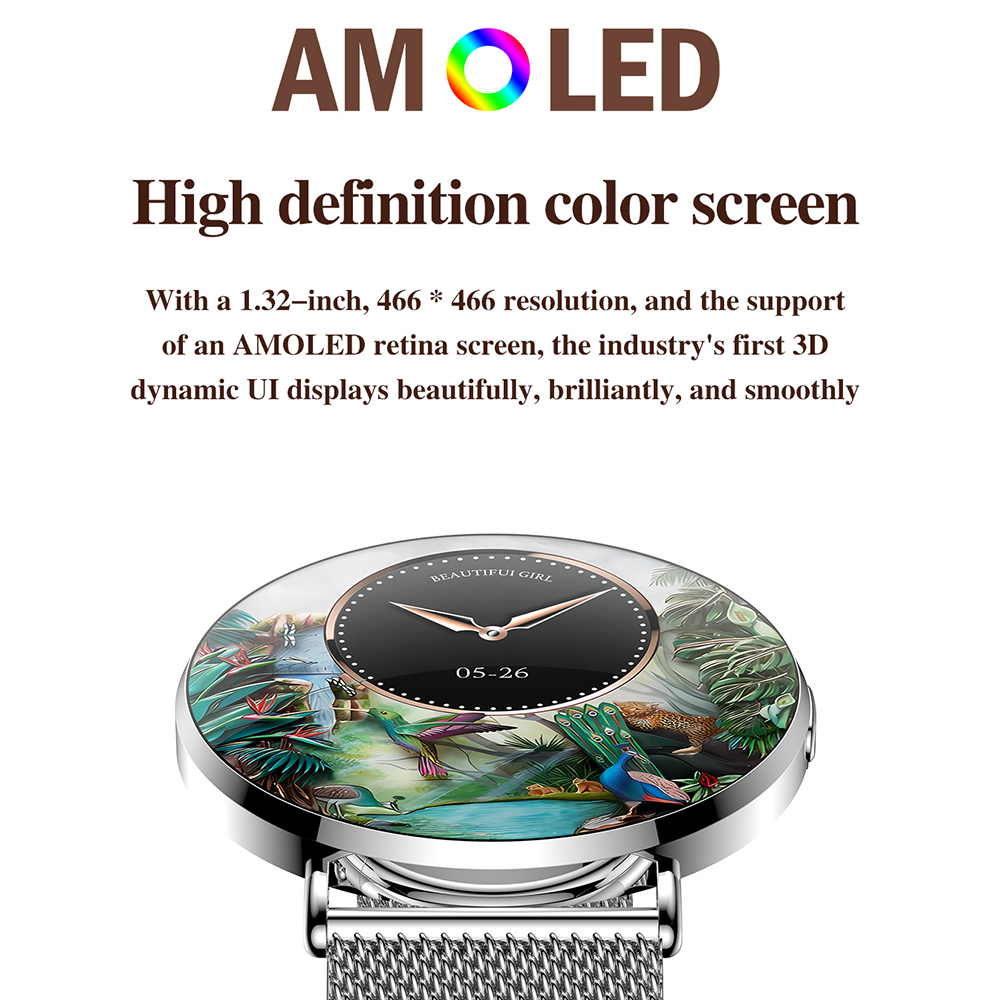 KM88 ผู้หญิงสมาร์ทวอทช์แฟชั่น  - Smartwatch Ladies Watches For Women บทวิจารณ์และราคา