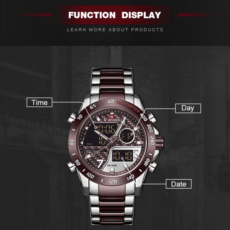 นาฬิกาข้อมือผู้ชาย NAVIFORCE ร - Analog Quartz Watch บทวิจารณ์และราคา