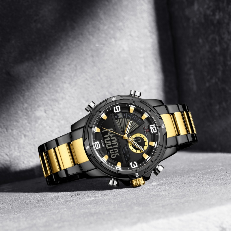 NAVIFORCE นาฬิกาข้อมือผู้ชายจอ - Analog Quartz Watch บทวิจารณ์และราคา